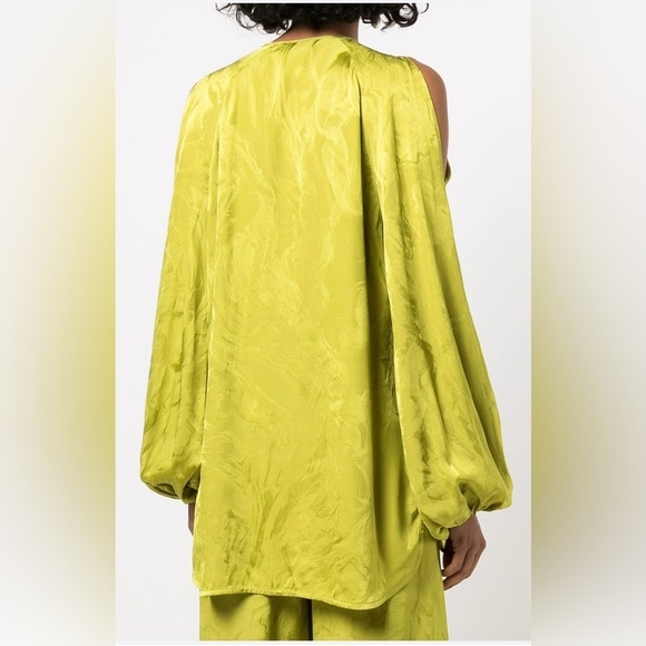 Silvia Tcherassi Dorcas Cold-Shoulder Blouse in Mulberry Floral Womens Medium - Picture 3 of 8